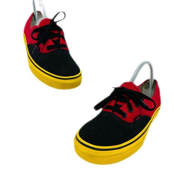 Vans x Disney Unisex Mickey Red Black Yellow Sneakers Shoes Size M 5 W 6.5 - Picture 1 of 10